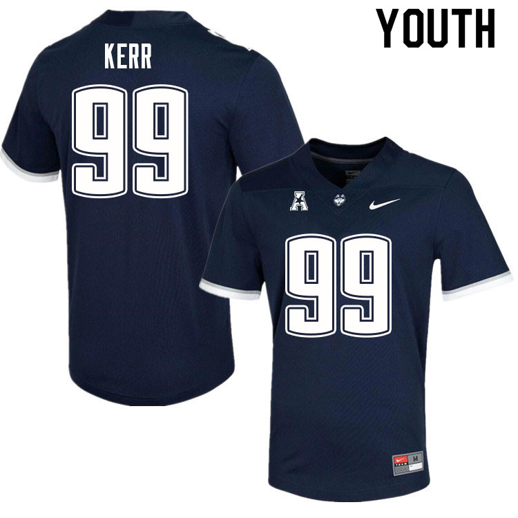 Youth #99 Haydn Kerr Uconn Huskies College Football Jerseys Sale-Navy - Click Image to Close